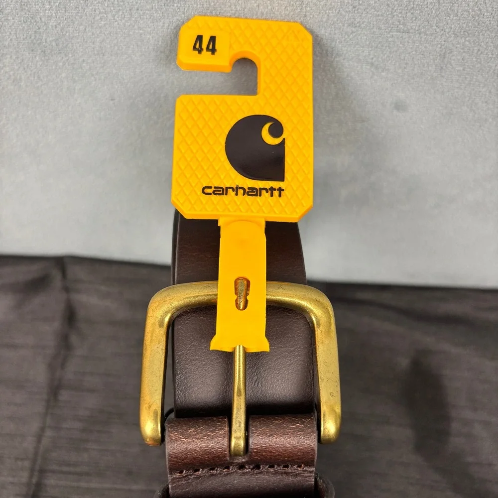 Carhartt Mens 44 Bridle Leather Classic Buckle Belt Brown NWT